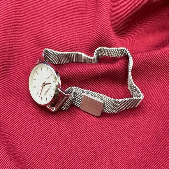 Laura Ashley Womens’ Silver-Tone Analog Watch. Mesh Band.  Fresh Battery main image 6